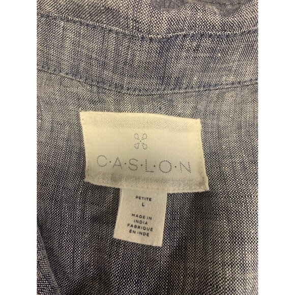 Caslon Kinen Linen Lightweight Cropped Blazer Size P/L - Picture 4 of 8